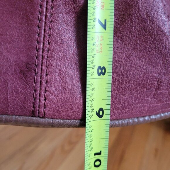 Stone Mountain Leather Handbag New Maroon/Brown - Picture 6 of 11